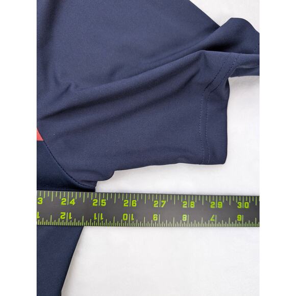 Callaway Opti-Dri Mens Golf Polo Shirt XL Blue Performance Stretch Stripe - Picture 4 of 7